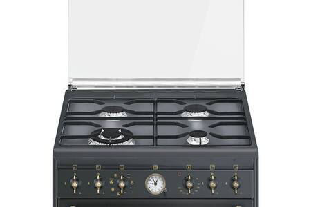 SMEG SRV876AOGH Cuisinière À Gaz 70Cm Ligne Coloniale Design Anthracite