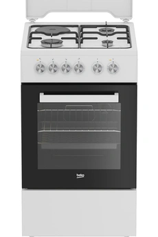 Largeur 50 cm - Table de cuisson mixte / 3 foyers gaz + 1 foyer électrique / Four 60 L - Convection naturelle / Coffre de rangement - Couvercle en métal