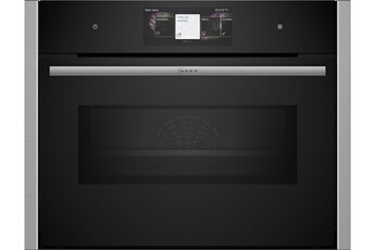 Four combiné micro-ondes encastrable - Inox / Volume 45 L - 20 modes de cuisson / Nettoyage pyrolyse et hydrolyse / Sonde à viandes multipoints - Soft Close - Technologie Inverter