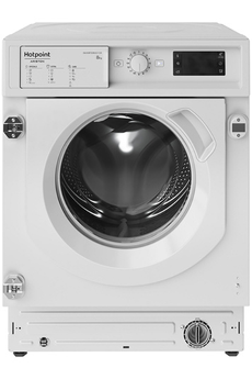 Capacité 8 kg (tambour 58 L) - Classe énergétique B / Essorage variable jusqu'à 1400 tours/min - 70 dB / Départ différé / Indicateur de temps restant / Moteur Induction + Tambour inox