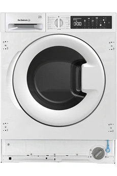 Encastrable - Capacité de lavage 8 Kg / Séchage 5 Kg / Essorage variable jusqu'à 1400 tours/min / Départ différé jusqu'à 23 heures - Affichage temps restant / Maxi ouverture 33 cm - Tambour inox