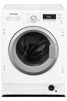 Encastrable - Capacité de lavage 8kg / séchage 6kg - Classe énergétique E / Essorage variable jusqu'à 1400 tours/min - 76dB / Départ différé / Capacité variable automatique