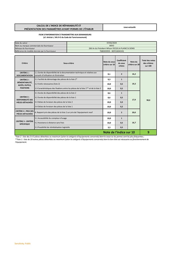 Lavevaisselle pose libre Beko BDFS26041XQ Darty