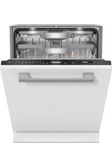 Encastrable - Largeur 60 cm (14 couverts) - 42 dB - Glissières / Consommation d'eau 8.4 L/cycle - Classe énergétique A / L x H x P : 59.8 x 80.5 x 55 cm / Fonction AutoStart - AutoDos - Tiroir à couverts 3D MultiFlex