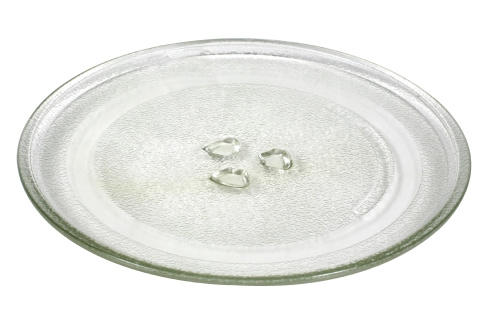 Assiette tournante universelle pour micro-ondes - 24,5 cm - Avec support  central - Assiette en verre de rechange - Plateau tournant en verre - Pour