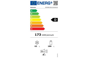 Réfrigérateur congélateur en bas Electrolux Refrigerateur congelateur combine Encastrable 177.2 cm TwinTech
