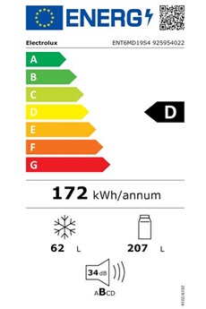 Réfrigérateur congélateur en bas Electrolux ENT6MD19S4