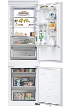 Volume 248 L - Dimensions : (H-L-P) 177.2x54x55 cm - Classe C - 32 dB / Réfrigérateur à Froid ventilé 182 L / Congélateur à dégivrage automatique 86 L / Fixation de l'habillage sur glissières