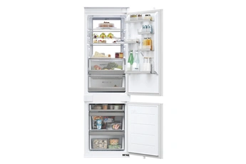 Encastrable - Volume 268 L - Dimensions : (HxLxP) 177.2x54x55 cm - Classe D - 32 Db / Réfrigérateur à Froid ventilé 182 L / Congélateur à dégivrage automatique 86 L / Fixation de l'habillage sur glissières