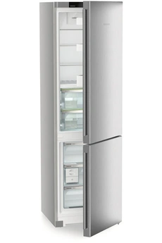 Volume 360 L - Dimensions (H-L-P) 201,5 x59,7 x67,5 cm - Classe C - 35dB / Réfrigérateur à froid brassé Powercooling avec filtre FreshAir 258 litres / Congélateur à froid ventilé NoFrost 103 litres / Fabrique à glaçons EasyTwistIce - 2 tiroirs BioFresh