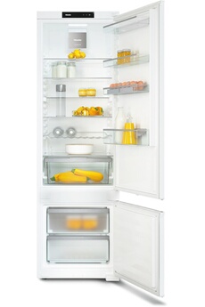 Volume 266 L - HxLxP : 177 x 54.1 x 54.5 cm - Classe D - 33 dB / Réfrigérateur à froid brassé 212 L - Dégivrage automatique / Congélateur à froid statique 54 L - Dégivrage manuel / Fixation de l'habillage par glissières