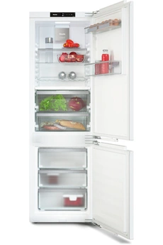 Volume 244 L - HxLxP : 177x55.9x54.6 cm - Classe D - 34 dB / Réfrigérateur 174 L à froid brassé (Dynacool) - Dégivrage automatique / Congélateur 70 L à froid ventilé (NoFrost) - Sans givre / Fixation de l'habillage sur charnières