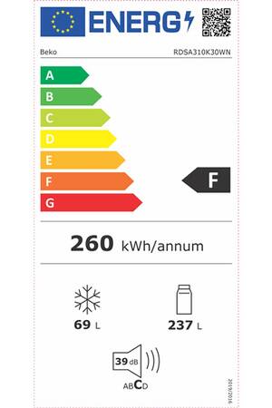 Réfrigérateur congélateur en haut Beko RDSA310K30WN