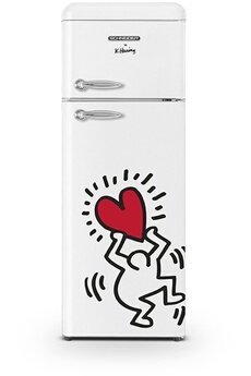 Volume 211 L - Dimensions (H-L-P) 150 x 54.5 x 64.5 cm - Classe E - 40 dB / Réfrigérateur à froid statique 172 L / Congélateur dégivrage manuel 39 L / Collection Keith Haring - Eclairage LED - Joints Amovibles