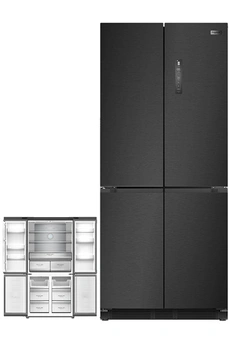 Volume 466 L - HxLxP : 193 x 84,4 x 59,8 cm - Classe E - 37 dB / Réfrigérateur à froid ventilé 304 L / Congélateur à froid ventilé 162 L / Contrôle électronique en façade - Eclairage LED