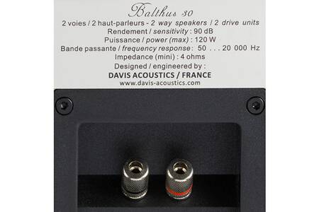 Enceinte bibliothèque Davis Balthus 30 Noyer a la paire