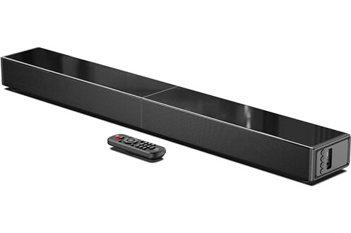 Barre de son TV avec son surround de caisson de basses intégré , diffusion  de