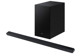 Barre de son 3.1Ch - 3,8cm de hauteur - Caisson de basse / 7 haut-parleurs - Dolby Atmos sans fil - DTS:X / Q-Symphony : son synchronisé entre TV + barre de son / Wi-Fi - Bluetooth - HDMI - Airplay 2