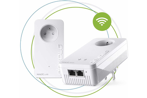 devolo Magic 1 Wifi 4 (n) Mini Starter Kit : 2x Adaptateurs CPL WiFi (1200  Mbits, 2x Ports Fast Ethernet), idéal télétravail, gaming, streaming, prise  française : : Informatique