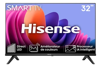 Ecran 80 cm (32") - Full HD 1920 x 1080 / Smart TV Vidaa U7 / Direct LED 60 Hz / 2 HDMI - 2 USB