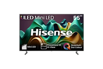 Taille de l'écran: 55" - 139 cm ; Définition 4K UHD / Processeur Quad Core/MT9603 / HDR ; Verrouillage parental ; Fonction enregistreur (PVR) ; Mode Hôtel / 3 HDMI ; 1 USB 3.0 ; 1 USB 2.0 ; Ethernet RJ-45