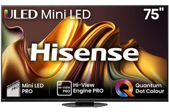 Ecran Mini LED - QLED 189 cm (75") - 4K UHD / Fréquence native de la dalle 120Hz (Native) / 144Hz (VRR) / 240Hz (HSR) / Smart TV VIDAAU7.6 - Wifi - Bluetooth / 4 HDMI - 2 USB