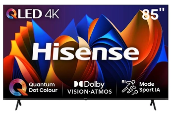 Ecran QLED 215 cm (85") - 4K UHD (3840 x 2160) / 60 Hz (120 Hz HSR) / Smart TV Vidaa U7.6 / 3 HDMI - 2 USB