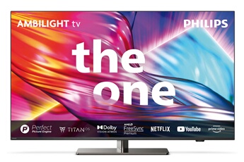 Ecran 126 cm (50") - 4K UHD / Moteur P5 120 Hz - Ambilight 3 côtés / Plateforme intelligente TITAN / 4 HDMI - 2 USB