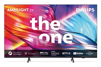 Ecran 189 cm (75") - 4K UHD / 4K Ambilight 3 côtés/Moteur Philips P5 Picture Engine/Dolby Vision / Système d'exploitation TITAN - Compatible avec l'Assistant Google / 120 Hz, latence ultra-faible, VRR, FreeSyn