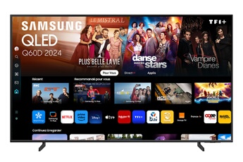 Ecran QLED 109 cm (43") - 4K UHD / Fréquence de balayage TV : 50Hz (jusqu'à 60Hz) / Gaming Hub: jouer sans console - Télécommande Solaire / Applications TV opérateurs Télécom exclusives