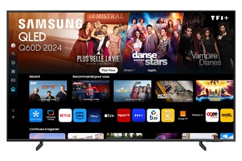 Ecran QLED 109 cm (43") - 4K UHD / Fréquence de balayage TV : 50Hz (jusqu'à 60Hz) / Gaming Hub: jouer sans console - Télécommande Solaire / Applications TV opérateurs Télécom exclusives