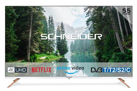 TV LED Schneider Smart TV Schneider SC-55S1FJORD 55'''' 4K-UHD Fjord Blanc