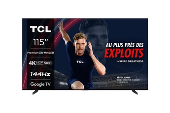 Ecran 292 cm (115") - 4K UHD / Affichage 144Hz natif / Google TV - ONKYO 6.2.2 Dolby Atmos / 4 HDMI - 1 USB