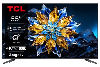 Ecran QLED 139 cm (65") - 4K UHD / Google TV - Full Array Local Dimming / Onkyo Dolby Atmos - Game Master 3.0 / 3 HDMI - 1 USB