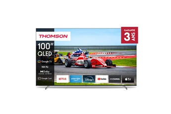 Ecran QLED 253 cm (100") - 4K UHD / Dolby Vision - Dolby Atmos® / HDR 10 - Fréquence 144 Hz / 4 HDMI - 3 USB - Wifi, Bluetooth