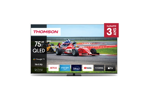 ”Google TV 75”” QLED Pro avec pied central rotatif  144Hz 190cm 2024”