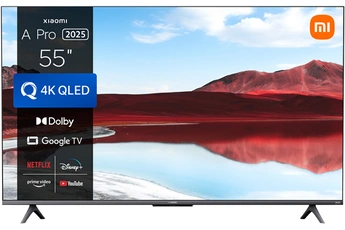 Ecran QLED 139 cm (55") - 4K UHD / Google TV avec commande vocale / Affichage fluide avec MEMC - Dolby Audio / 3 HDMI - 2 USB