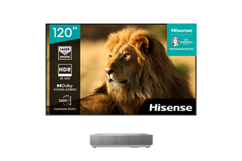 Vidéoprojecteur Hisense 120L5HA Pack console ultra courte focale Laser TV + écran ALR Fresnel fourni