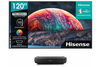 Vidéoprojecteur Hisense 120L9HA Pack console ultra courte focale Laser TV + écran ALR Fresnel fourni