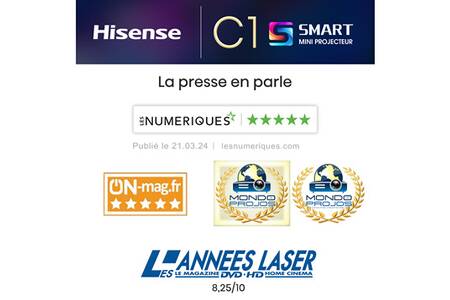 Télécommande Neuve ERF3AD90H Pour Mini Projecteur Laser Hisense C1 4K C1TUK - Remplacez Votre Télécommande Perdue Ou Cassée