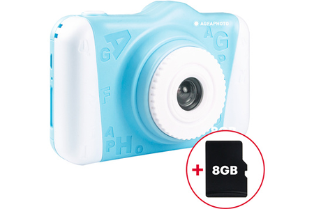 Appareil photo compact Agfaphoto Realikids Cam 2 Bleu avec carte mémoire 8Gb inclus