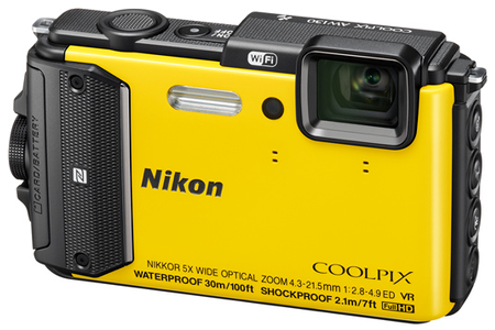 Appareil Photo Compact Nikon Coolpix Aw130 Jaune Vna844e1 Darty