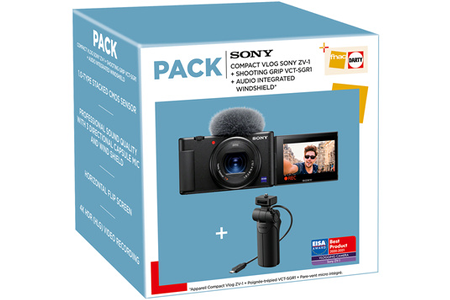 Appareil photo compact Sony pour Vlogging Sony ZV-1 + Poignée