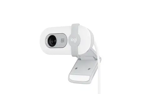 Webcam Logitech Brio 100 Full HD avec confidentialité, Correction automatique de l''éclairage, USB-A - Blanc