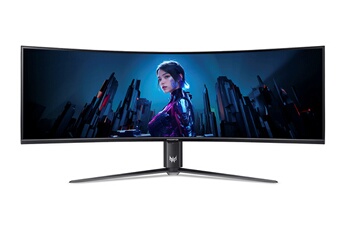 Ecran 57" (145cm) - DUHD 7680x2160 / Dalle VA incurvé - 1000R / 120 Hz - Temps de réponse 1 ms / 2x HDMI(2.1) - 1x DisplayPort (1.4) + 2 USB