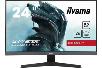 Gaming 23,6'' G-Master Red Eagle, dalle VA Curved 1500R, 1920x1080a180Hz, 0.5ms, 300cd/m², 3000:1, Haut-parleurs, HDMI, DP, USB, Black Tuner