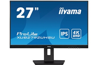 Ecran 27" (68,4 cm) - 4K 3840 x 2160 / Flicker Free LED - Dalle IPS / 60 Hz - Temps de réponse 4 ms / 1 HDMI - 1 DisplayPort - 1 DVI