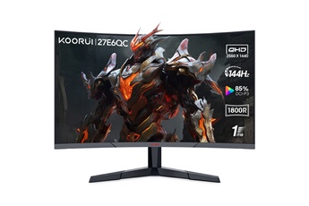 Ecran 27" (68 cm) - QHD 2560 x 1440 / Incurvé 1800R / 144 Hz - Temps de réponse 1 ms / 2 HDMI - 1 DisplayPort