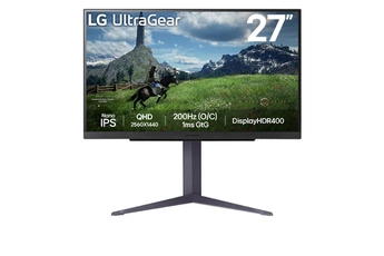 Moniteur gaming de 27", dalle IPS / Résolution QHD (2560 x 1440), HDR 10, DCI-P3 98% / Temps de réponse 1ms (GtG), taux de rafraîchissement de 180Hz / AMD FreeSyncT, Mode DAS, Black Stabilizer