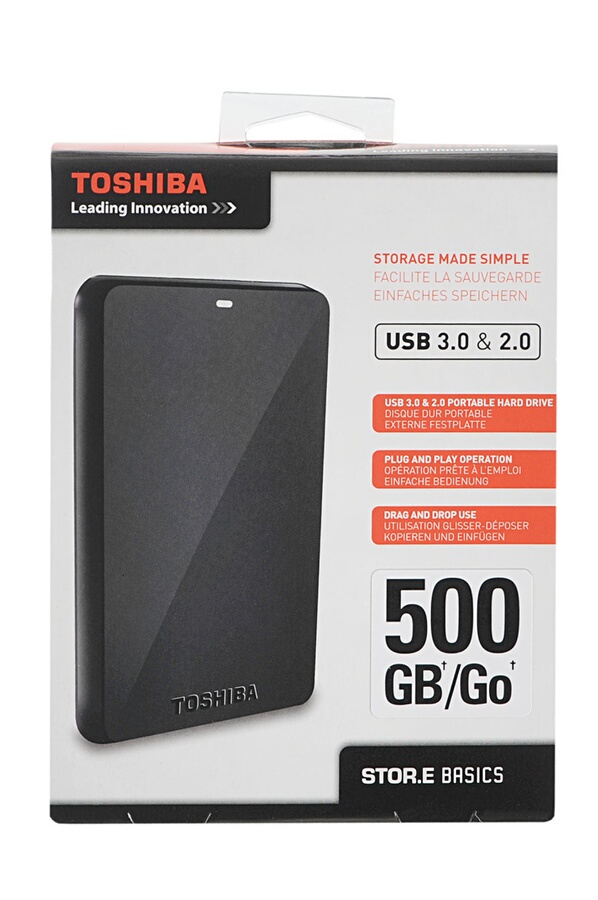 Disque dur externe Toshiba STOR.E BASICS 500 Go USB 3.0 / 2.0 NOIR ...